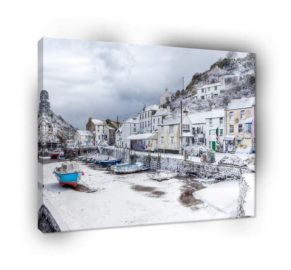 Snow On Polperro Fish Quay 511 - Image 3