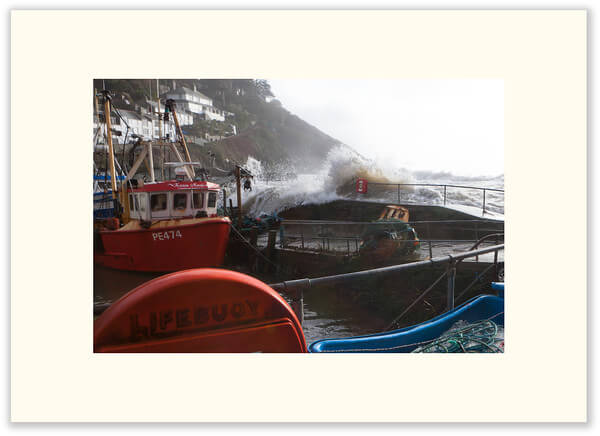 Waves Break Over The Harbour Wall Polperro 77 - Image 2