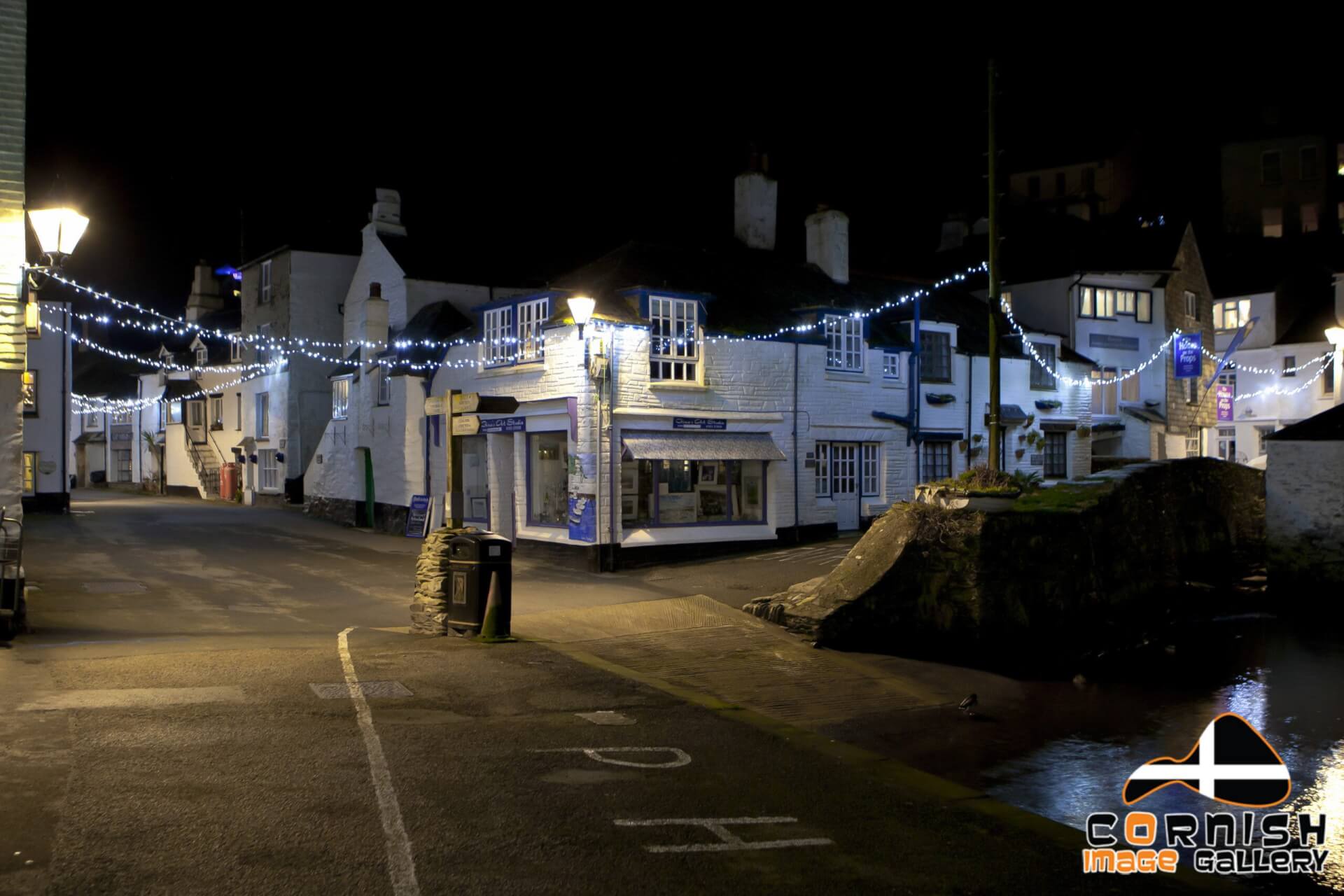 Polperro Harbour Christmas Lights 658