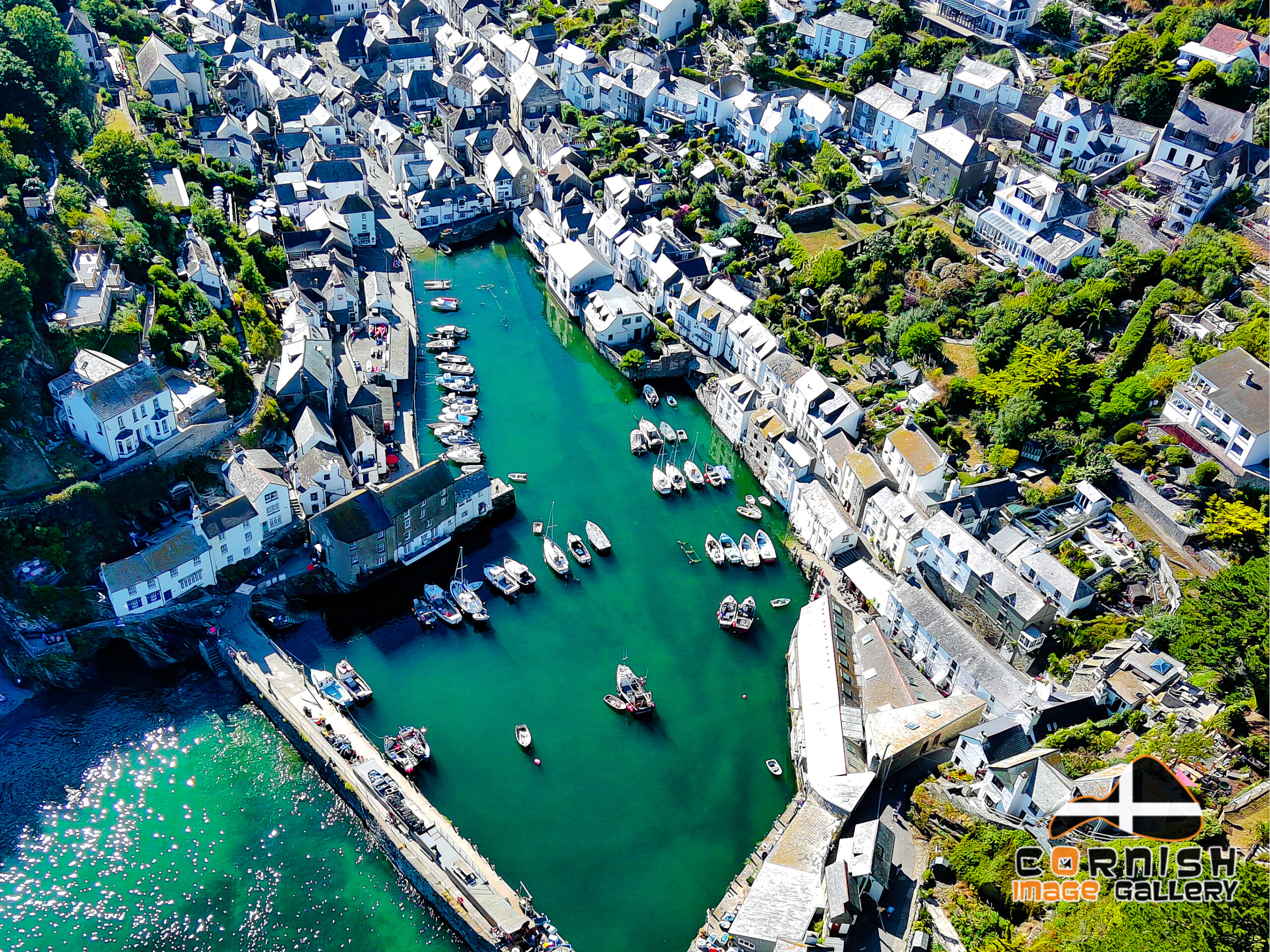 Aerial image of Polperro Cornwall by Mark Squire Aerial Photography