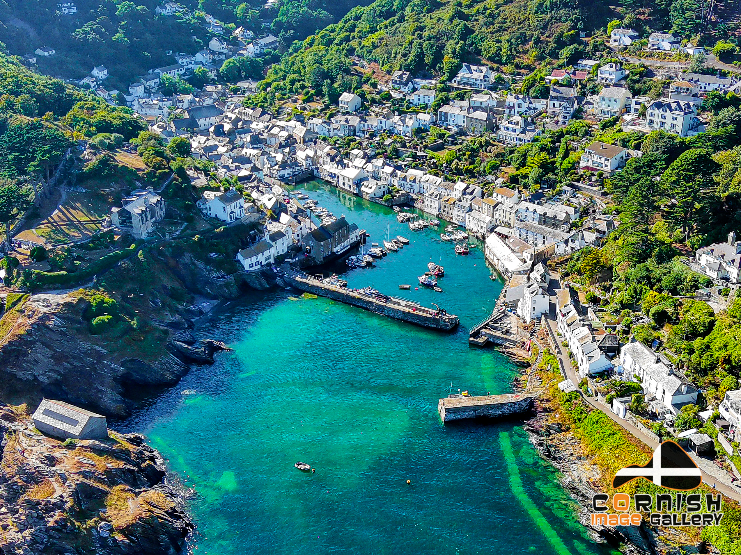 Aerial image of Polperro Cornwall by Mark Squire Aerial Photography