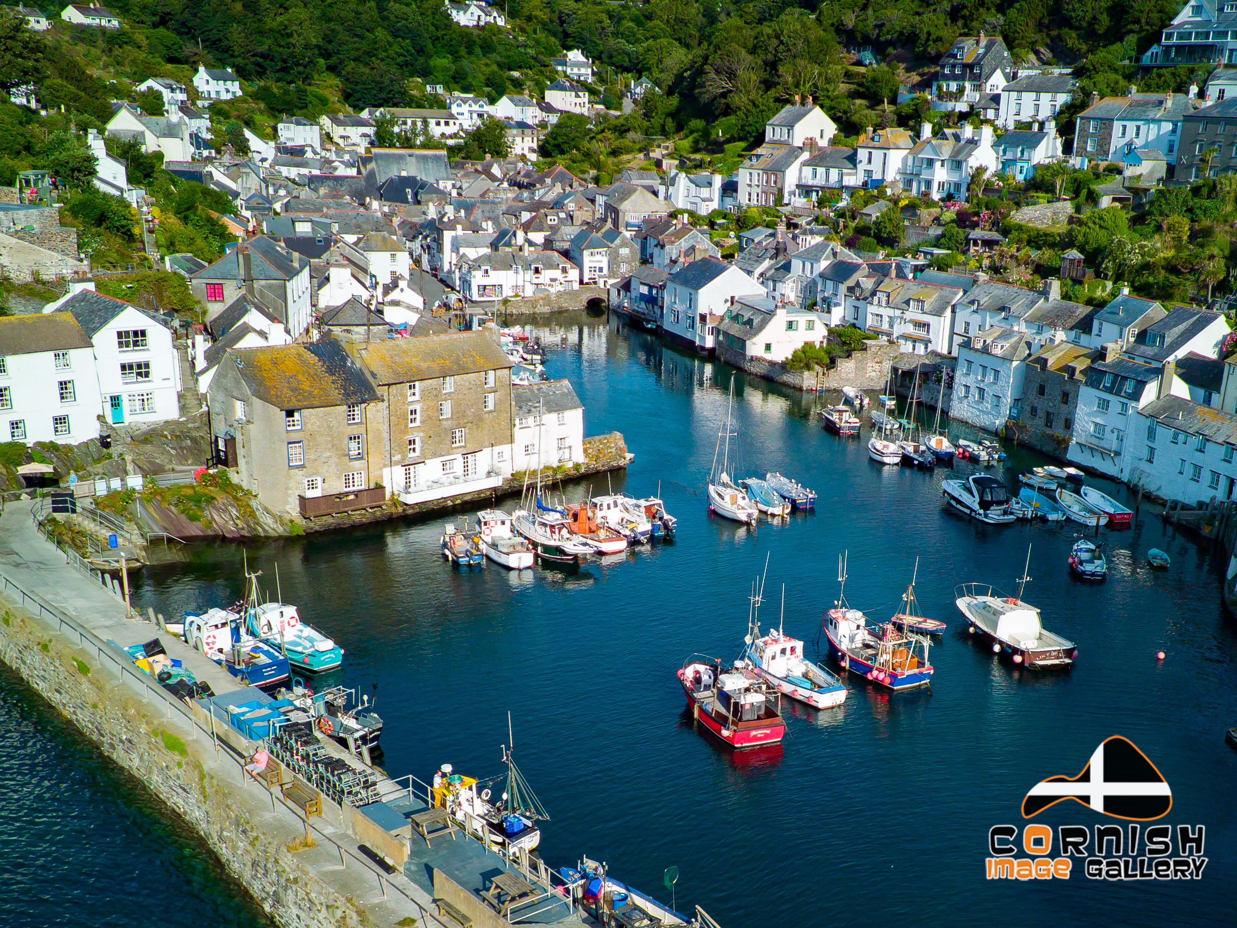 Aerial image of Polperro Cornwall by Mark Squire Aerial Photography
