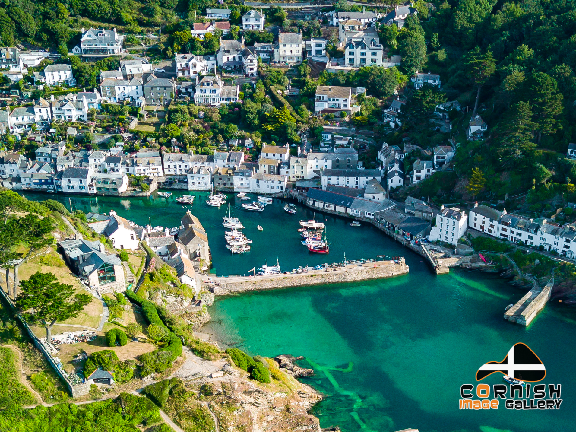Aerial image of Polperro Cornwall by Mark Squire Aerial Photography