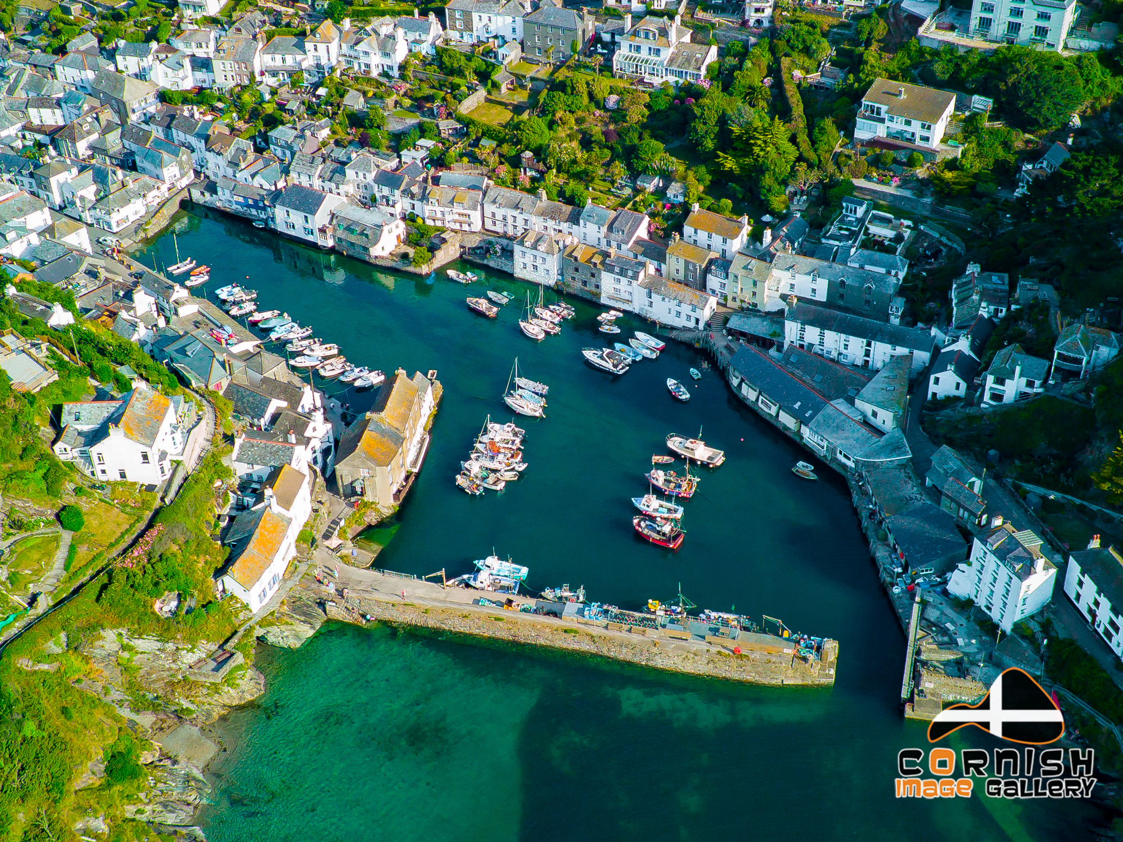 Aerial image of Polperro Cornwall by Mark Squire Aerial Photography